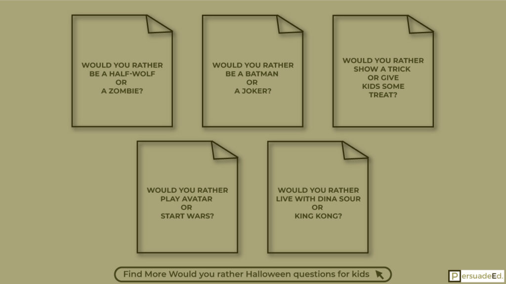 Would you rather Halloween questions for kids