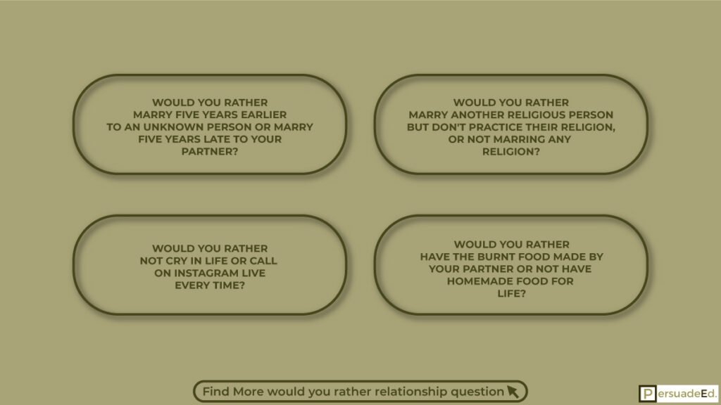 would you rather relationship question